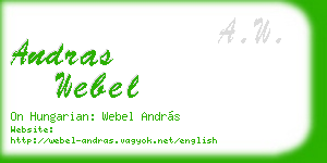 andras webel business card